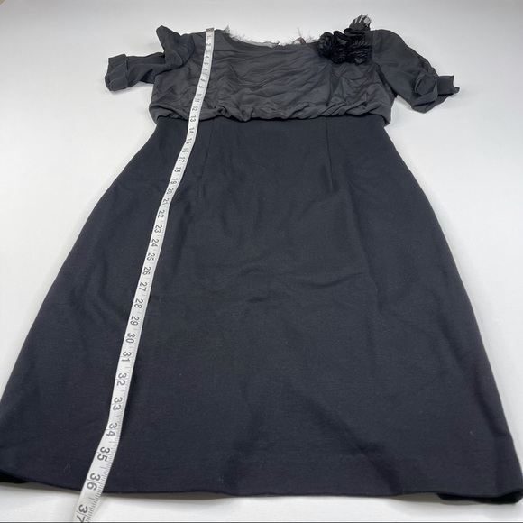 Eliza J Dress Black Silk Special Occasion Party Date Cocktail Wedding LBD Prom - Picture 12 of 16